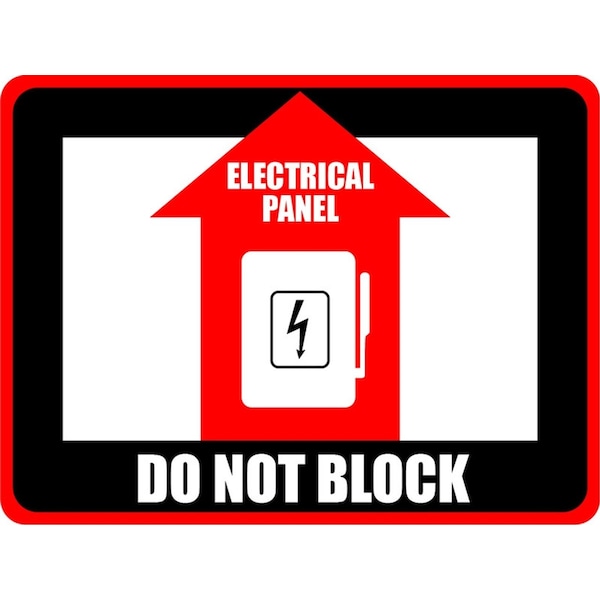 Electrical Panel - Do Not Block Rectangle 16in Diameter Non Slip Floor Sign